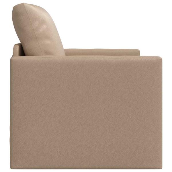 Sofa-Bett 2-in-1 Cappuccino 74x77x81 cm Kunstleder