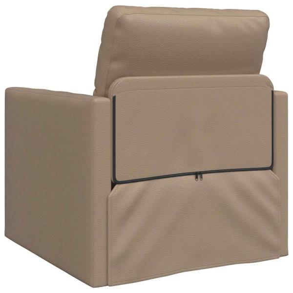 Sofa-Bett 2-in-1 Cappuccino 74x77x81 cm Kunstleder