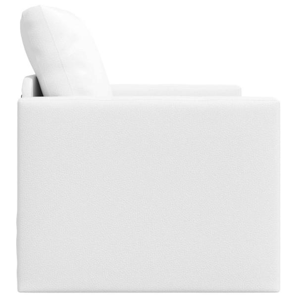 Boden-Sofa-Bett 2-in-1 Weiß 74x77x81 cm Kunstleder