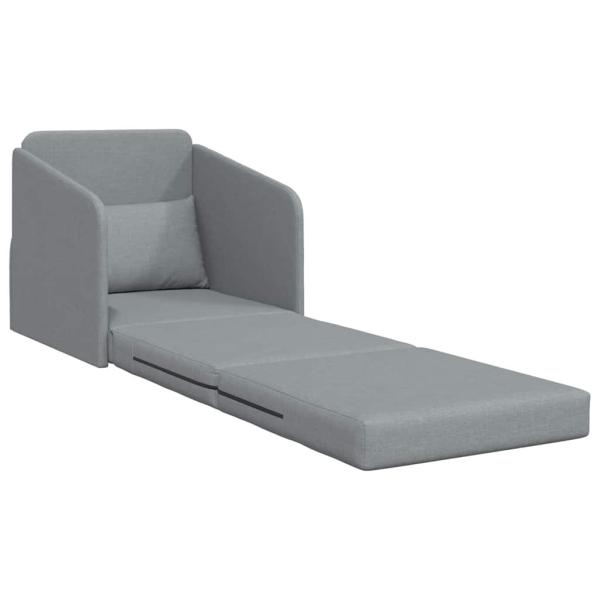 Fußboden Schlafsofa 2-in-1 Hellgrau 65x80x83 cm Stoff