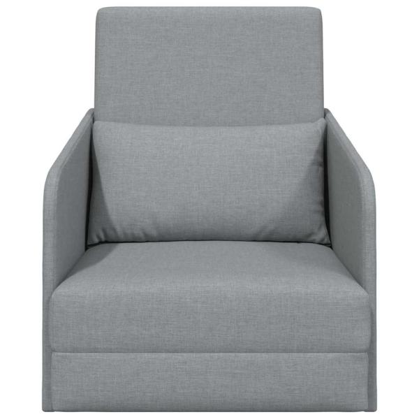 Fußboden Schlafsofa 2-in-1 Hellgrau 65x80x83 cm Stoff