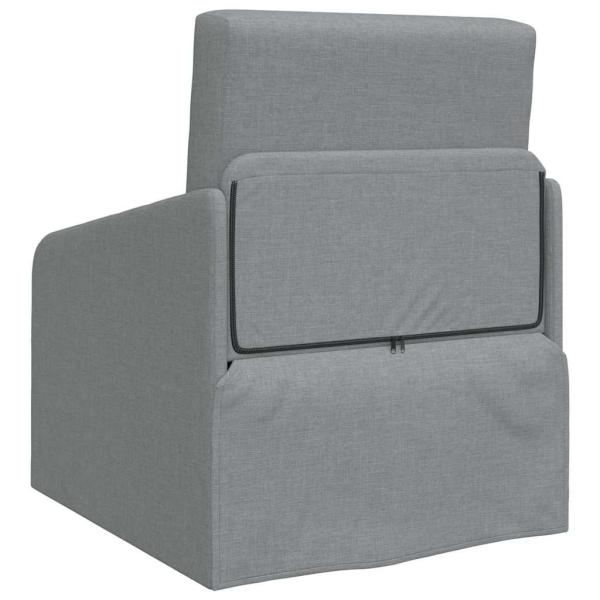 Fußboden Schlafsofa 2-in-1 Hellgrau 65x80x83 cm Stoff