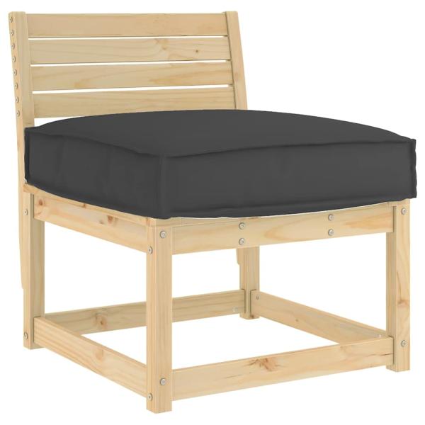 ARDEBO.de - Palettkissen für Sitz Schwarz 60x60x12 cm Oxford-Stoff