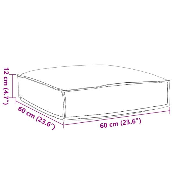 Palettkissen für Sitz Schwarz 60x60x12 cm Oxford-Stoff