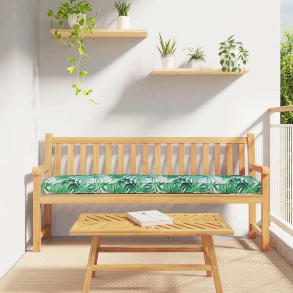ARDEBO.de - Pallet-Kissen für Bänke 2 Stück Blattmuster 200x40x8 cm Oxford-Gewebe