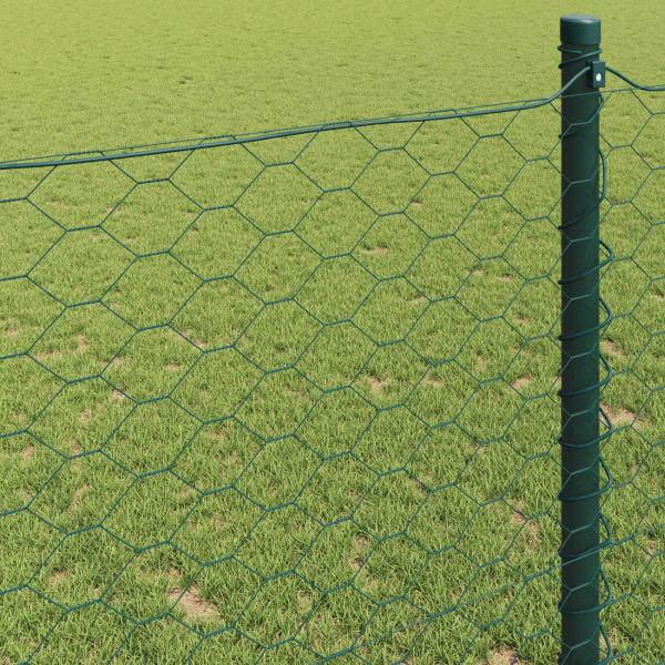 Sechseckgeflechtzaun 0,4 x 10 m PVC Grün