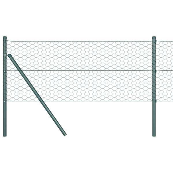 Sechseckzaun Grün 0,5x50 m Stahl