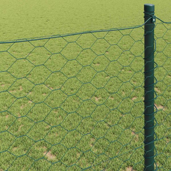 Sechseckzaun Grün 0,5x50 m Stahl
