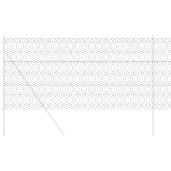 Sechseckzaun Grau 1x10 m Stahl