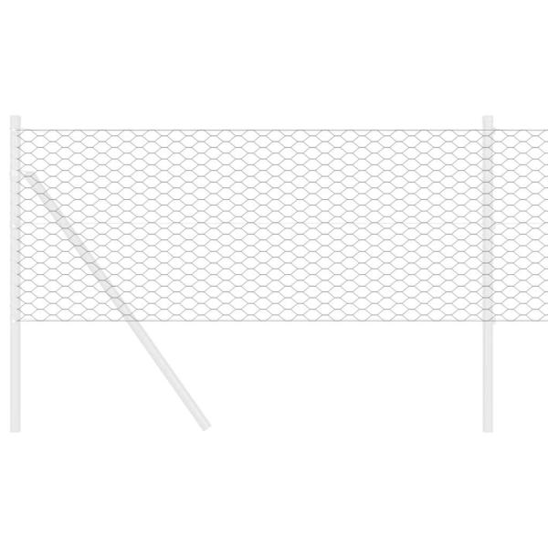 Hexagonzaun Grau 0.5x50 m Stahl