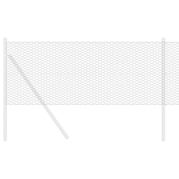 Sechseckzaun Grau 0.6x50 m Stahl