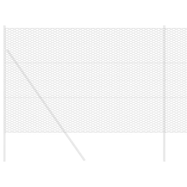 Hexagon Zaun Grau 1.5x50 m Stahl