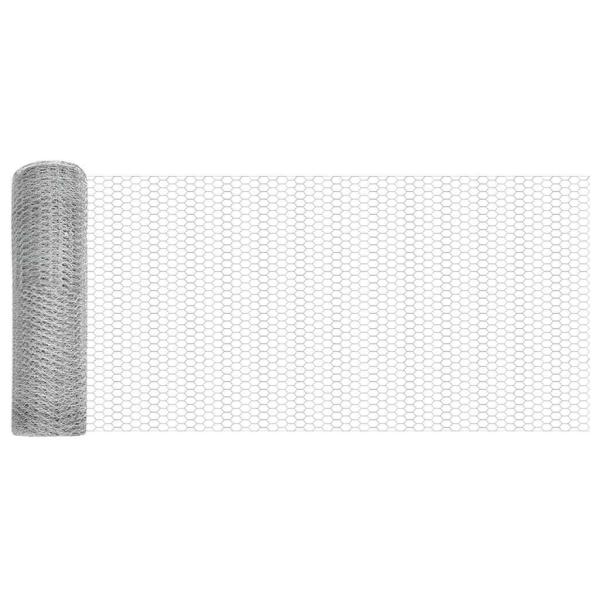 Schweißgitterzaun 0,8 x 25 m Verzinkter Stahl Silber