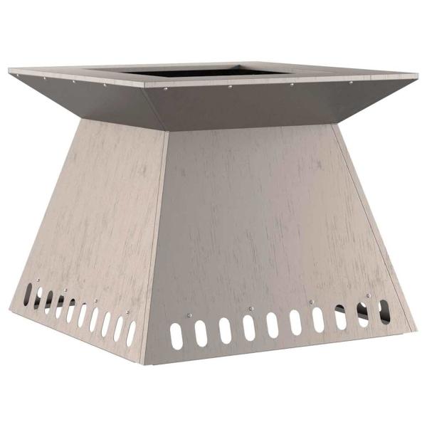 Feuerstelle 60x60x50 cm Verwitterter Stahl