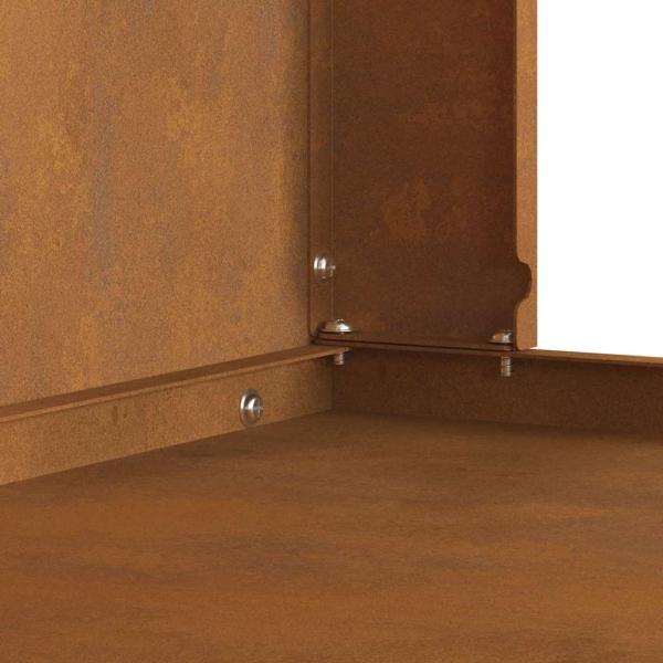 Feuerstelle mit Schornstein 80x50x96 cm Wetterstahl