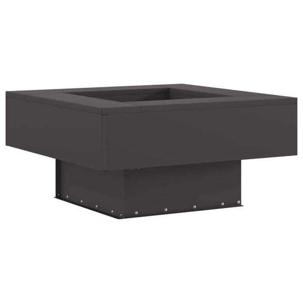 Feuerstelle Quadrat Schwarz 60x60x30 cm Stahl