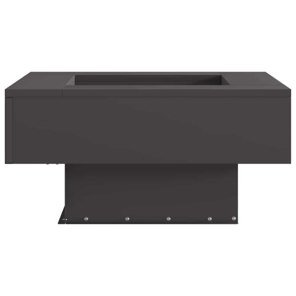 Feuerstelle Quadrat Schwarz 60x60x30 cm Stahl