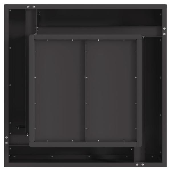 Feuerstelle Quadrat Schwarz 60x60x30 cm Stahl