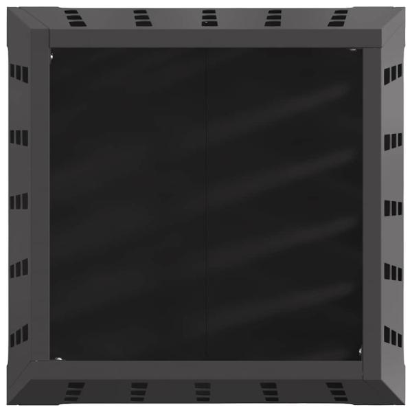 Quadratische Feuerstelle Schwarz 50x50x70 cm Stahl