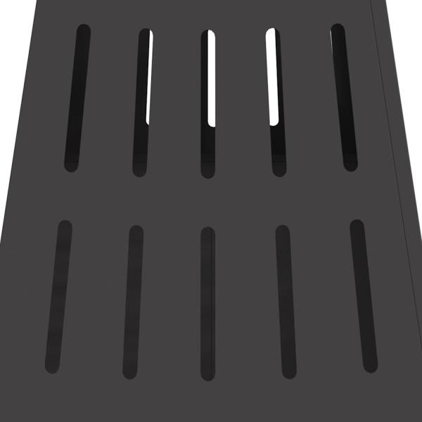 Quadratische Feuerstelle Schwarz 50x50x70 cm Stahl