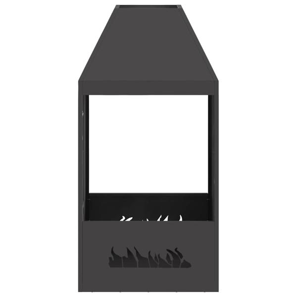 Feuerstelle Schwarz 50x50x100 cm Stahl