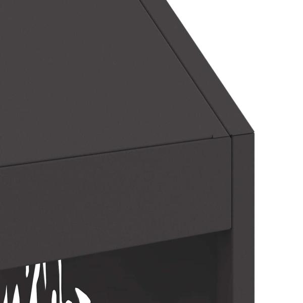 Feuerstelle Schwarz 50x50x100 cm Stahl