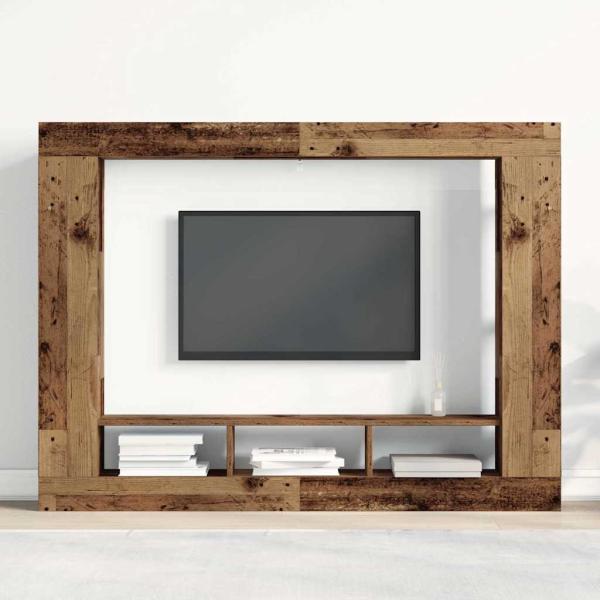 TV-Schränk 152 x 22 x 113 cm Altholz Holzwerkstoff
