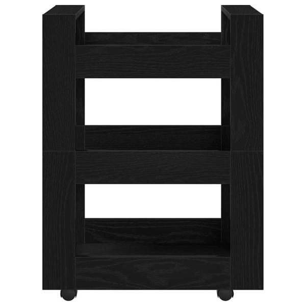 Küchenwagen Schwarze Eiche 60x45x80 cm Holzwerkstoff