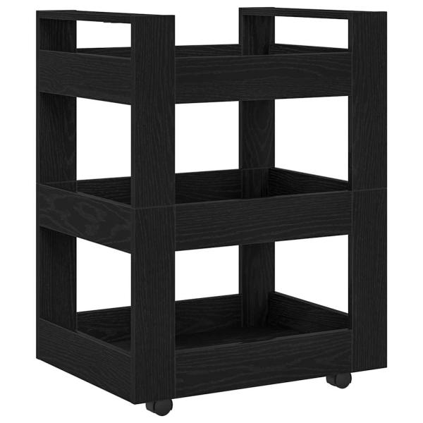Küchenwagen Schwarze Eiche 60x45x80 cm Holzwerkstoff