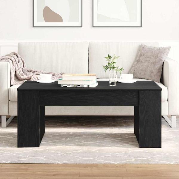 ARDEBO.de - Couchtisch Schwarz Eiche 102x55x42 cm Holzwerkstoff