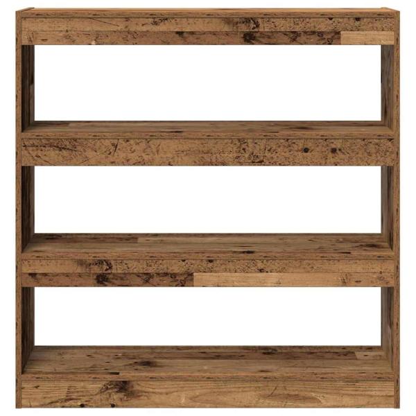Bücherregal/Raumteiler - Rustikales Holz - 100x30x103cm - Holzwerkstoff