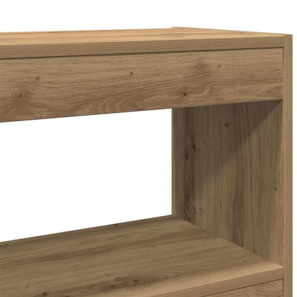 Bücherregal/Raumteiler in handwerklicher Eiche - 100x30x103cm, aus Holzwerkstoff