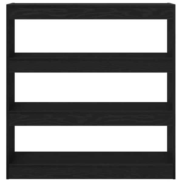 Bücherregal/Raumteiler Schwarz-Eiche 100x30x103cm Holzwerkstoff