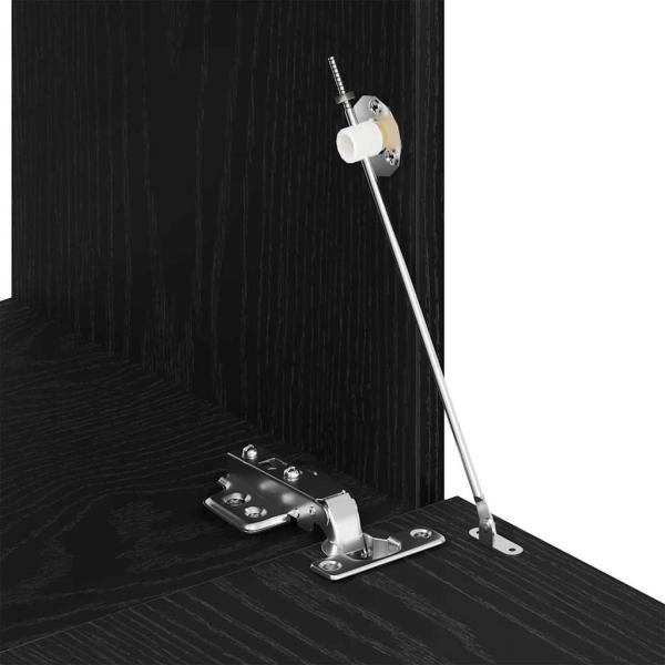 TV-Wandschränke (Set mit 2) - Schwarze Eiche, 80x30x30 cm, aus Holzwerkstoff