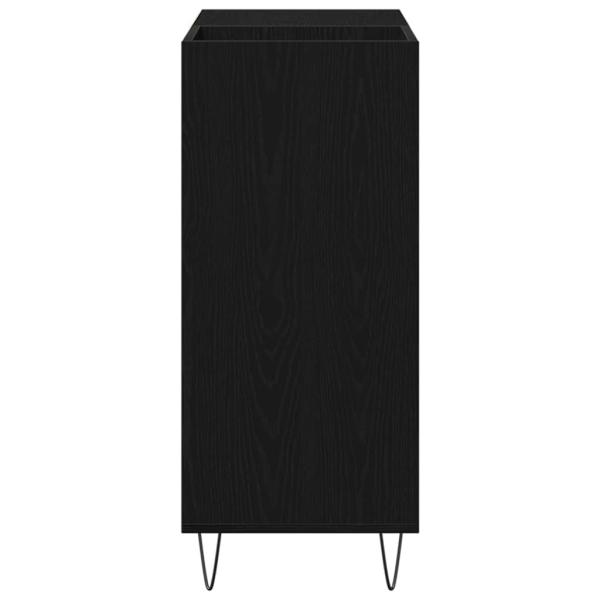 Record Cabinet Schwarz Eiche 84,5x38x90 cm Holzwerkstoff