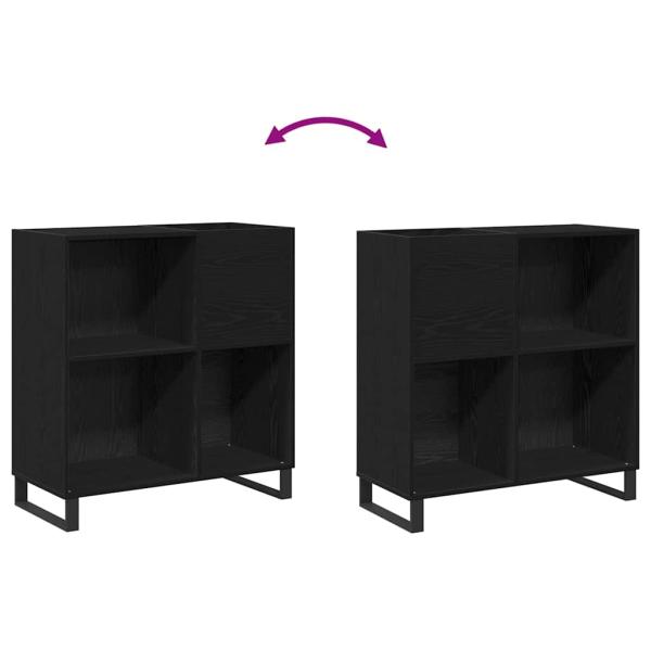 Aufbewahrungsschrank Schwarz Eiche 84,5x38x90 cm Holzwerkstoff