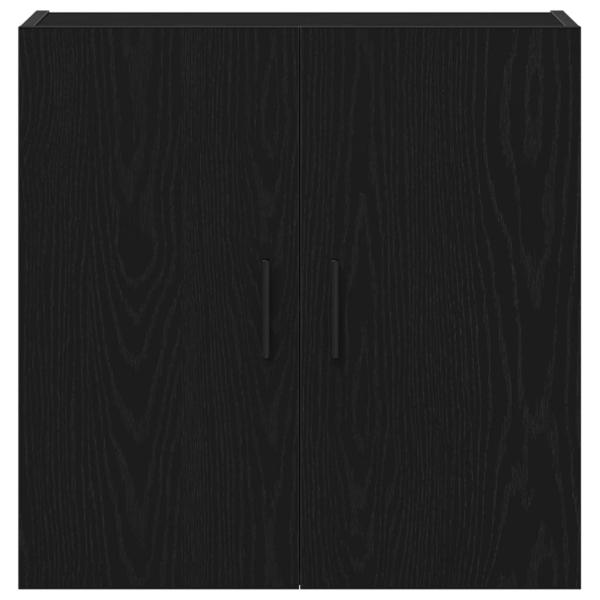 Wandschrank schwarzes Eichenholz 60x31x60 cm Holzwerkstoff