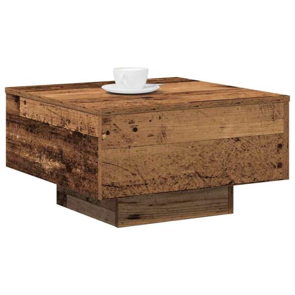 Couchtisch, Alter Holz, 55x55x31 cm, Hergestelltes Holz