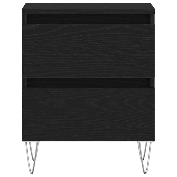 Nachtkabinette 2 Stk. schwarze Eiche 40x35x50 cm Holzwerkstoff