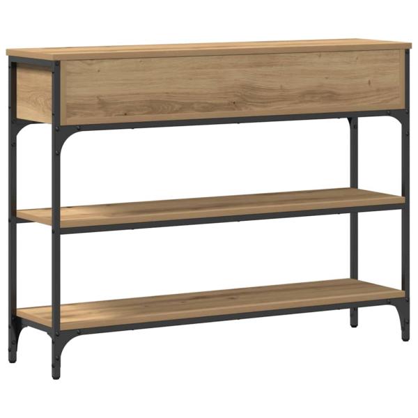 Konsolentisch Eichenholz 100x25x75 cm Holzwerkstoff & Stahl