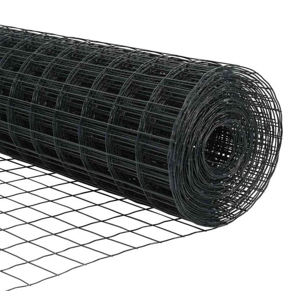 ARDEBO.de - Euro Zaun mit 10 U-Pfosten Grau 1,5x10 m Stahl
