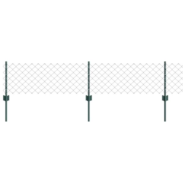 Drahtzaun mit 22 U-Posts Grün 0.4x25 m Stahl