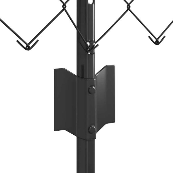 Drahtzaun mit 10 U Pfosten Grau 0,6x10 m Stahl