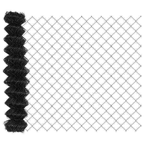 Drahtzaun mit 20 U-Pfosten Grau 1,2x10 m Stahl