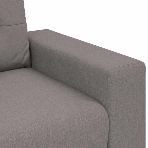 2-teiliges Sofa Set mit Kissen aus taupe Stoff
