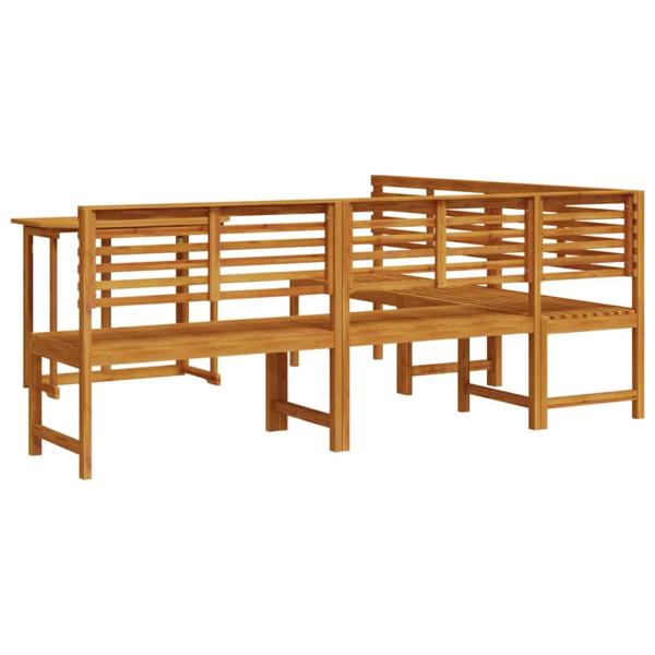4-teiliges Akazienholz Garten Esstisch Set