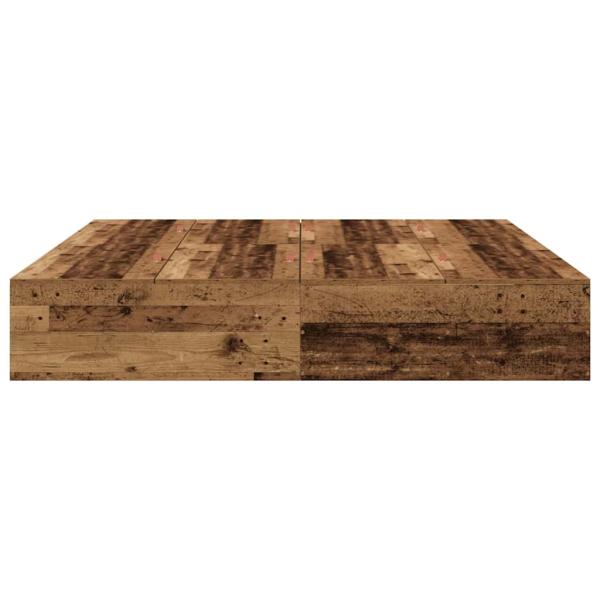 Stauraum-Bettgestell Altholz 200x200 cm