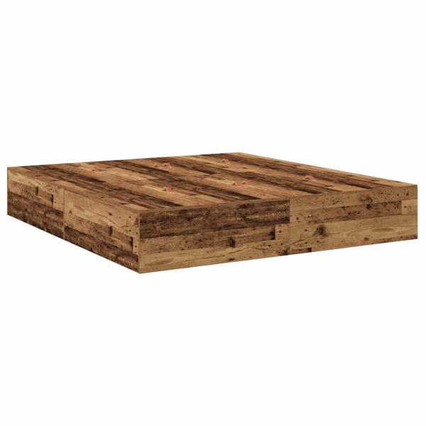 Stauraum-Bettgestell Altholz 200x200 cm