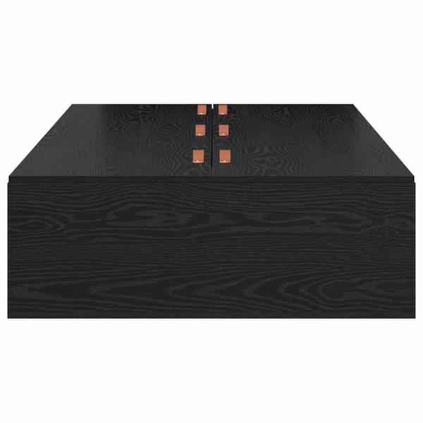 Stauraumbett Schwarz Eiche 75x190 cm Konstruierter Holz