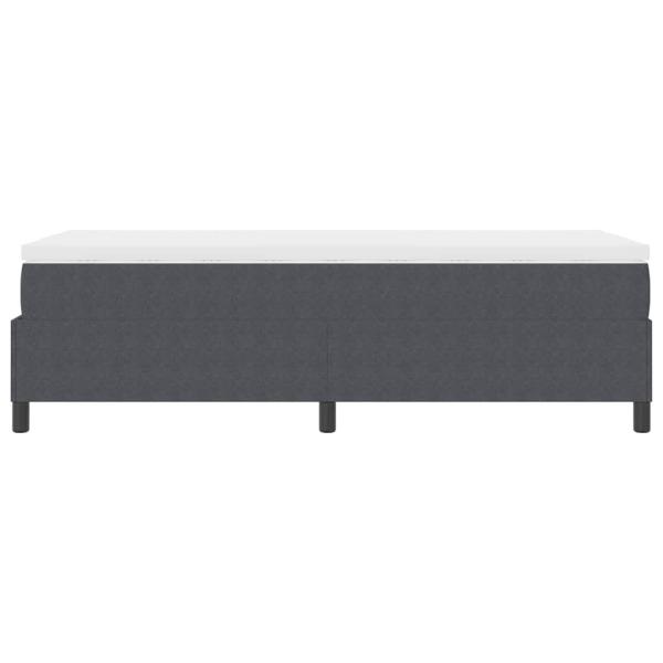 Boxspringbett Dunkelgrau und Weiß 90 x 200 cm Cordstoff